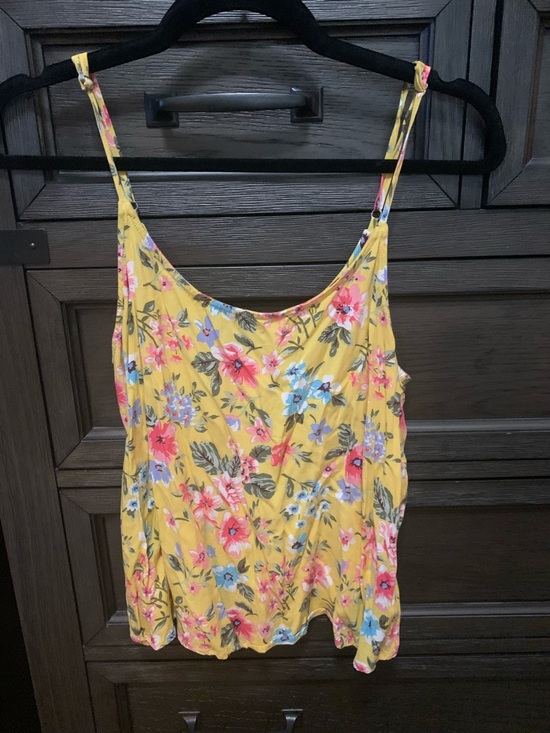 Forever 21 Tops - Forever 21 Yellow Floral Spaghetti-Strap Camisole